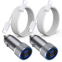 Apple Car Charger Fast Charging,iPhone Fast Car Charger Adapter with USB C to C Fast Charger Cable for iPhone 15 ASIN:B0B8YXPTP7